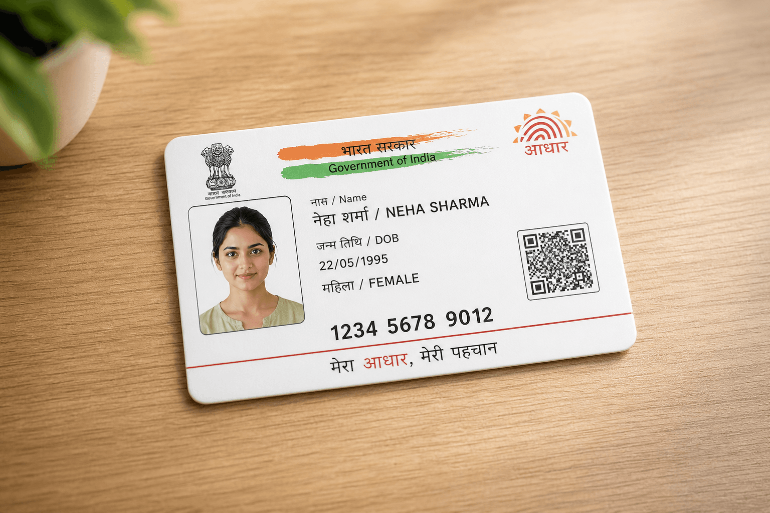 Aadhaar photo card preview