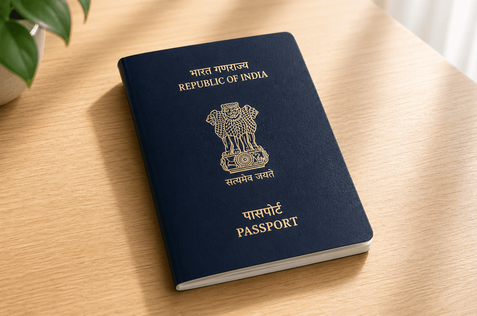 Indian passport photo card preview